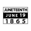 Juneteenth 1865 celebrate freedom poster. American holiday Freedom (Jubilee, Cel-Liberation) Day concept.